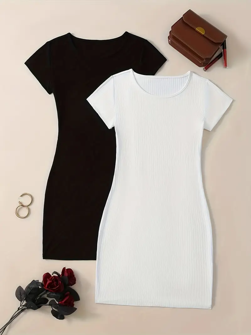 Giogiotaimis 2-Pack Chic Rib-Knit Dress Set