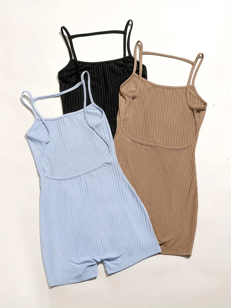 Giogiotaimis 3-Pack Sleeveless Knitted Jumpsuit Set