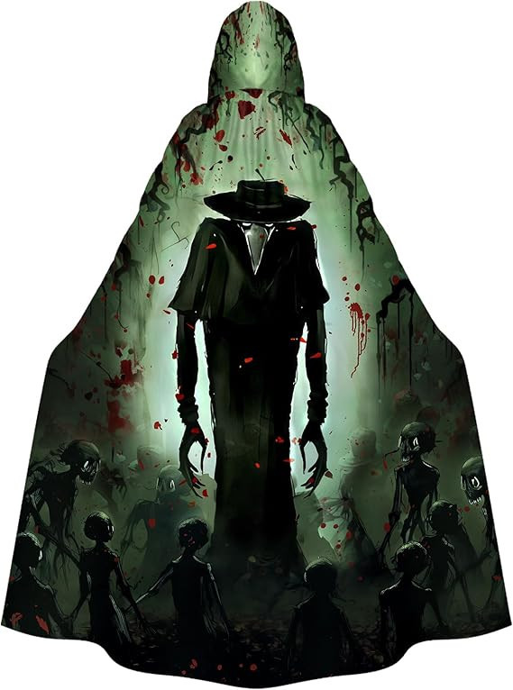 Halloween Plague Doctor Hooded Cloak Cosplay Costume